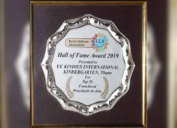 HALL OF FAME AWARD "Top 50 Franchised Preschool in Asia" Awarded at city palace, jaipur 2019